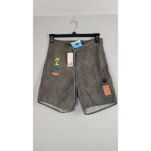 Agua‎ Bendita Men's Swim Trunks Size 30 Gray Board Shorts NWT Drawstring New